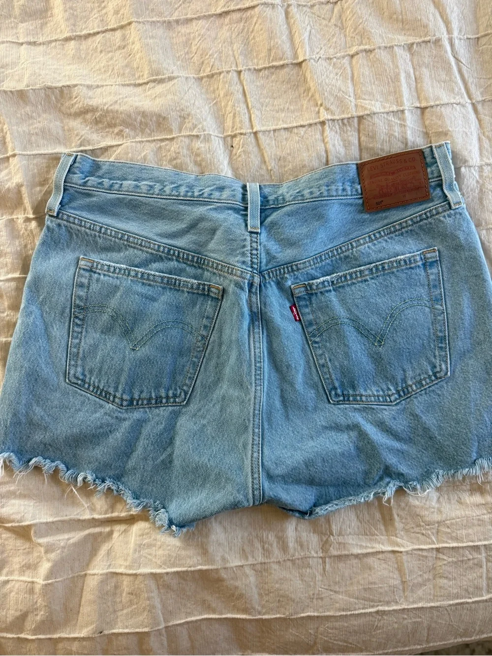 Levi's medium distressed 501 shorts